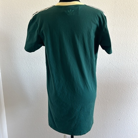 Adidas Original VRCT 3 Stripes T-Shirt Dress Green Size Small - Picture 9 of 11